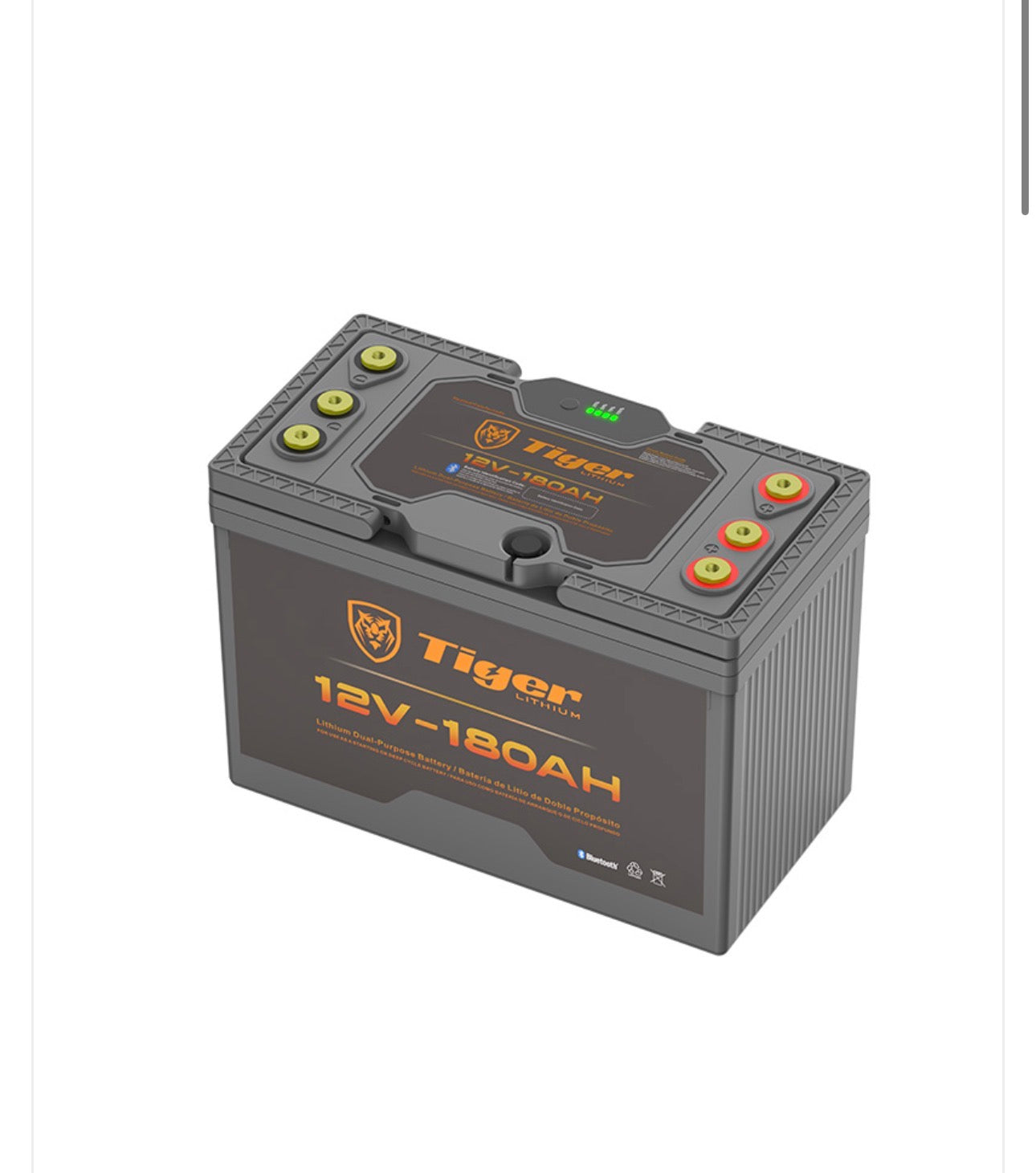 Batería de arranque de 12.8V y 180Ah